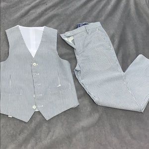 Ralph Lauren Boys vest and pants seersucker suit